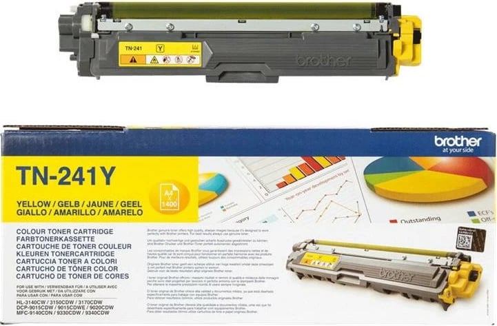 Toner Brother TN-241Y, për printera HL, rendiment 1,100–1,700 faqe, e verdhë