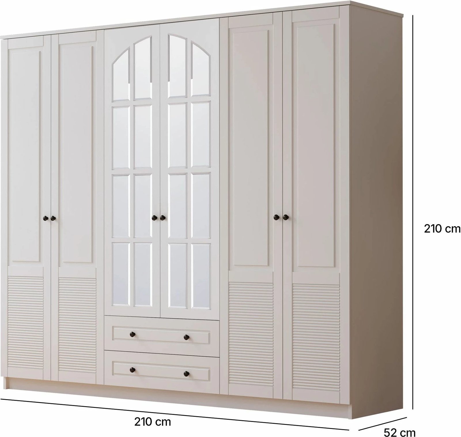 Dollap rrobash Skye Decor, ngjyrë e bardhë mat, RB-115