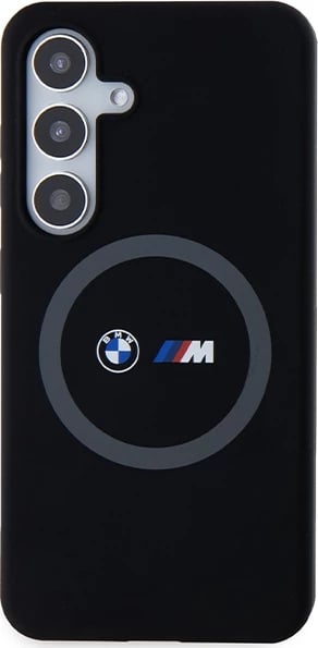 Mbështjellës BMW M Silicone Printed Ring MagSafe për Samsung Galaxy S24, i zi
