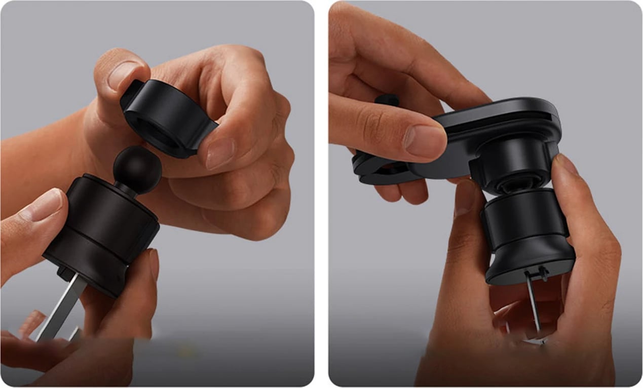 Mbështjellës Baseus Stable Series me karikues wireless 15W për veturë, i zi