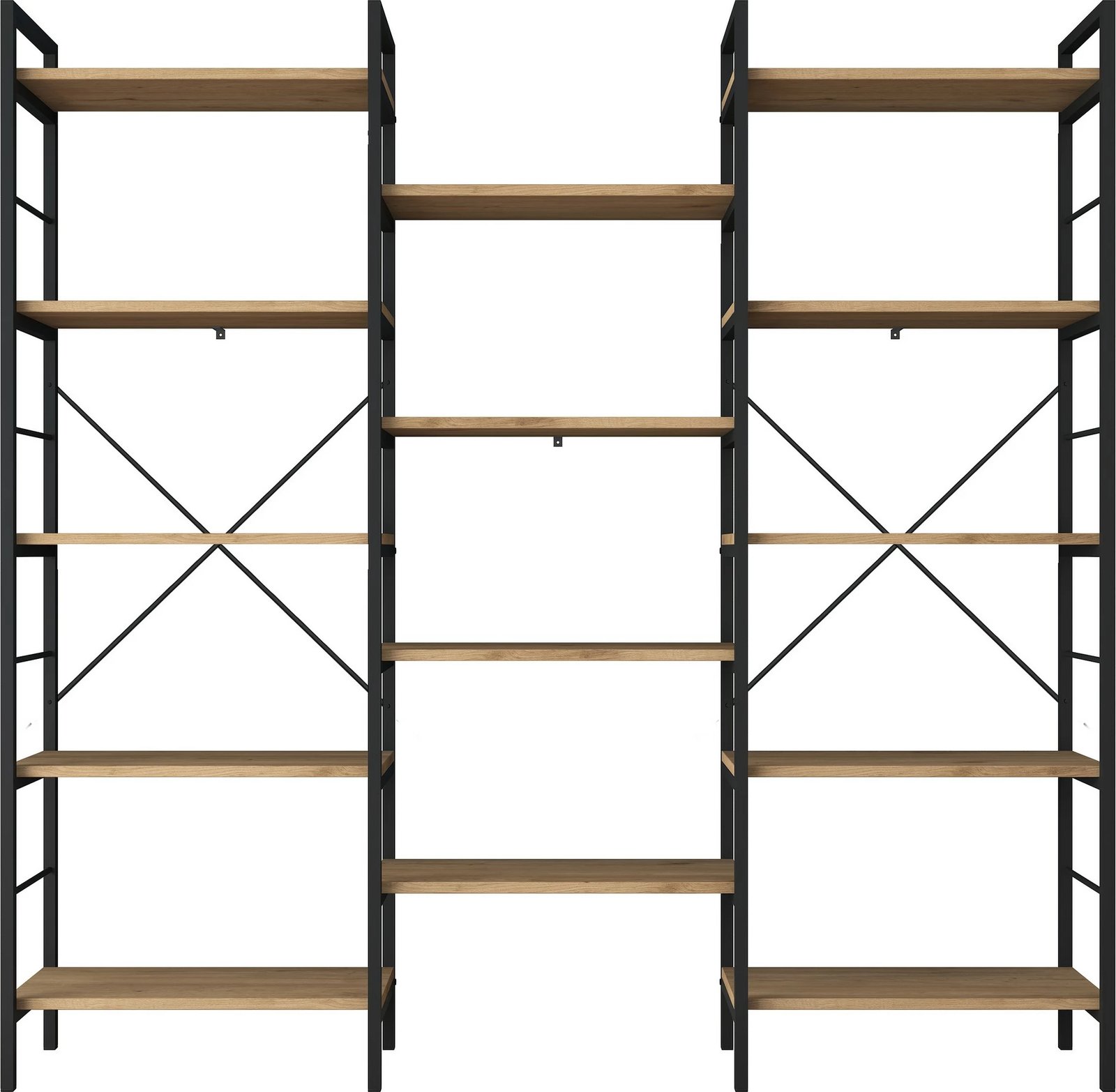 Raft librash Skye Decor, ngjyrë arre dhe e zezë, HC107 - 2552