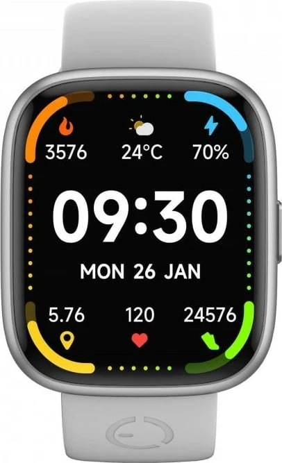 Smartwatch EcoWatch EW06, 1.83", Bluetooth, IP68, Argjend