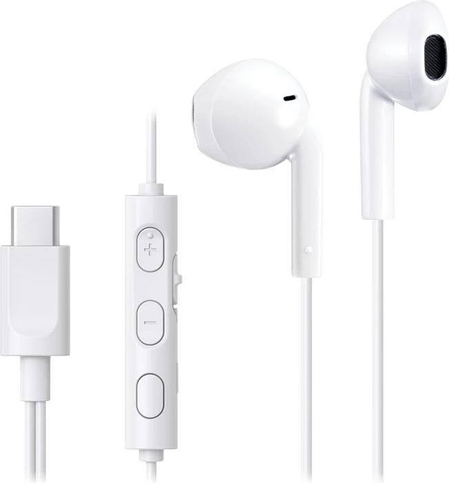 Kufje JVC HA-FR17UC, USB Type-C, me kabllo, Bardhë