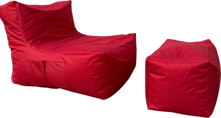Set bean bag (2 copë), Atelier del Sofa, xxl sedir, e kuqe