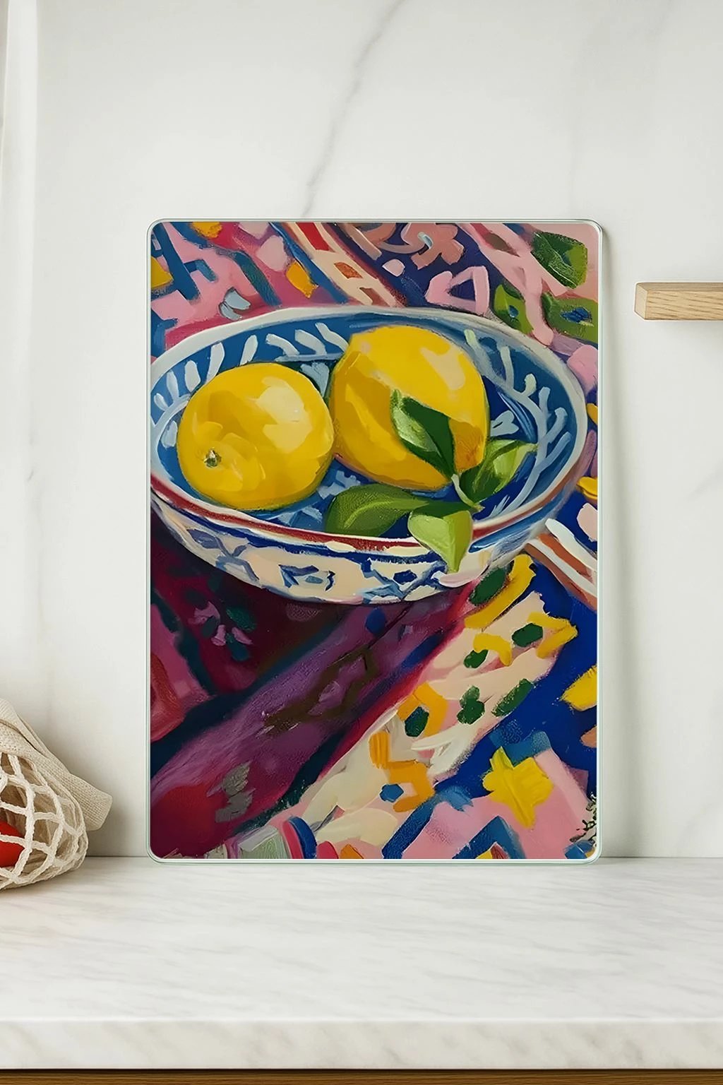 Dërrasë prerëse xhami, shumëngjyrëshe, Hermia Kes-00025, 20x30cm