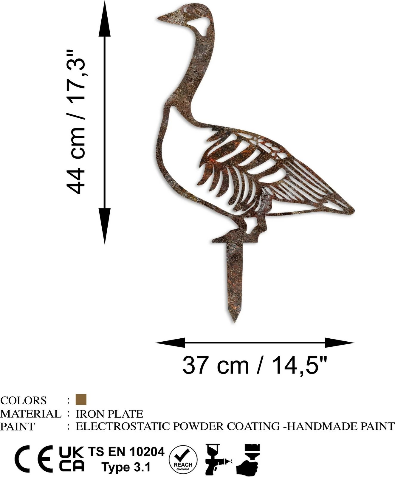 Objekt dekorativ për kopsht, dizajn Aberto, patë, A 03