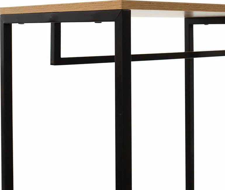 Njësi hyrëse Ramon ngjyrë lisi me kornizë metalike të zezë 90,5x41x167cm