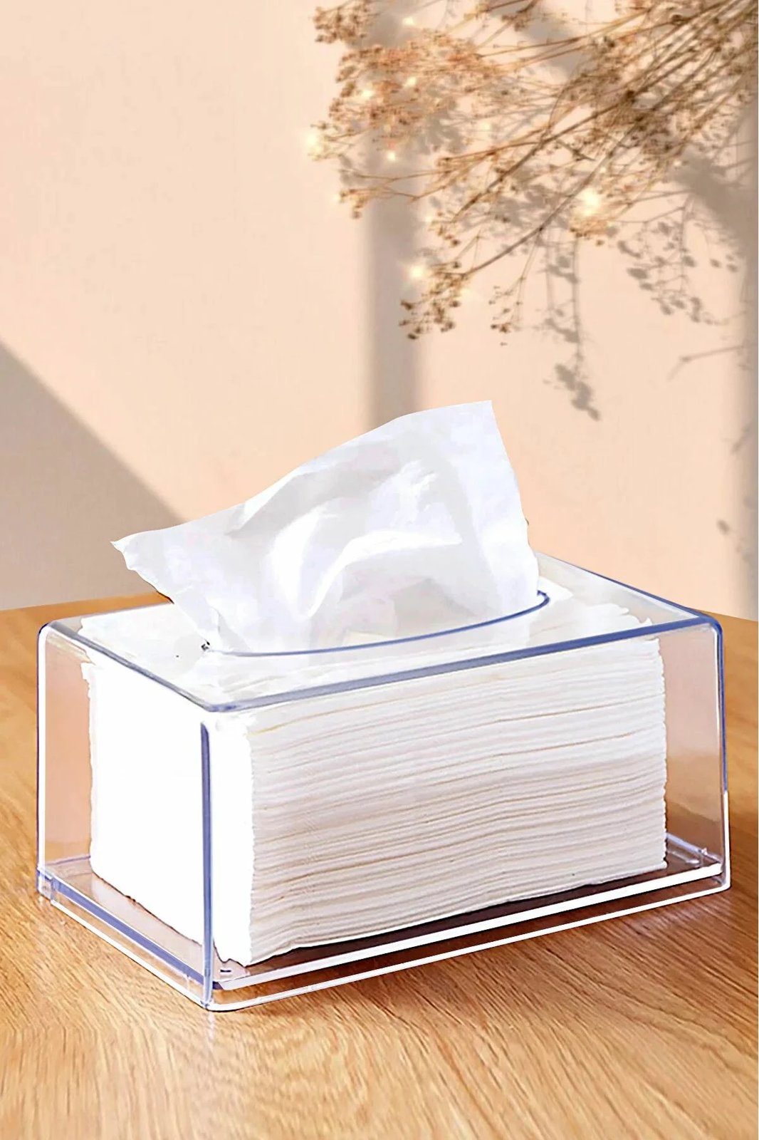 Mbajtës për peceta Hermia, plastikë transparente, IRF-001, 21x12x9cm