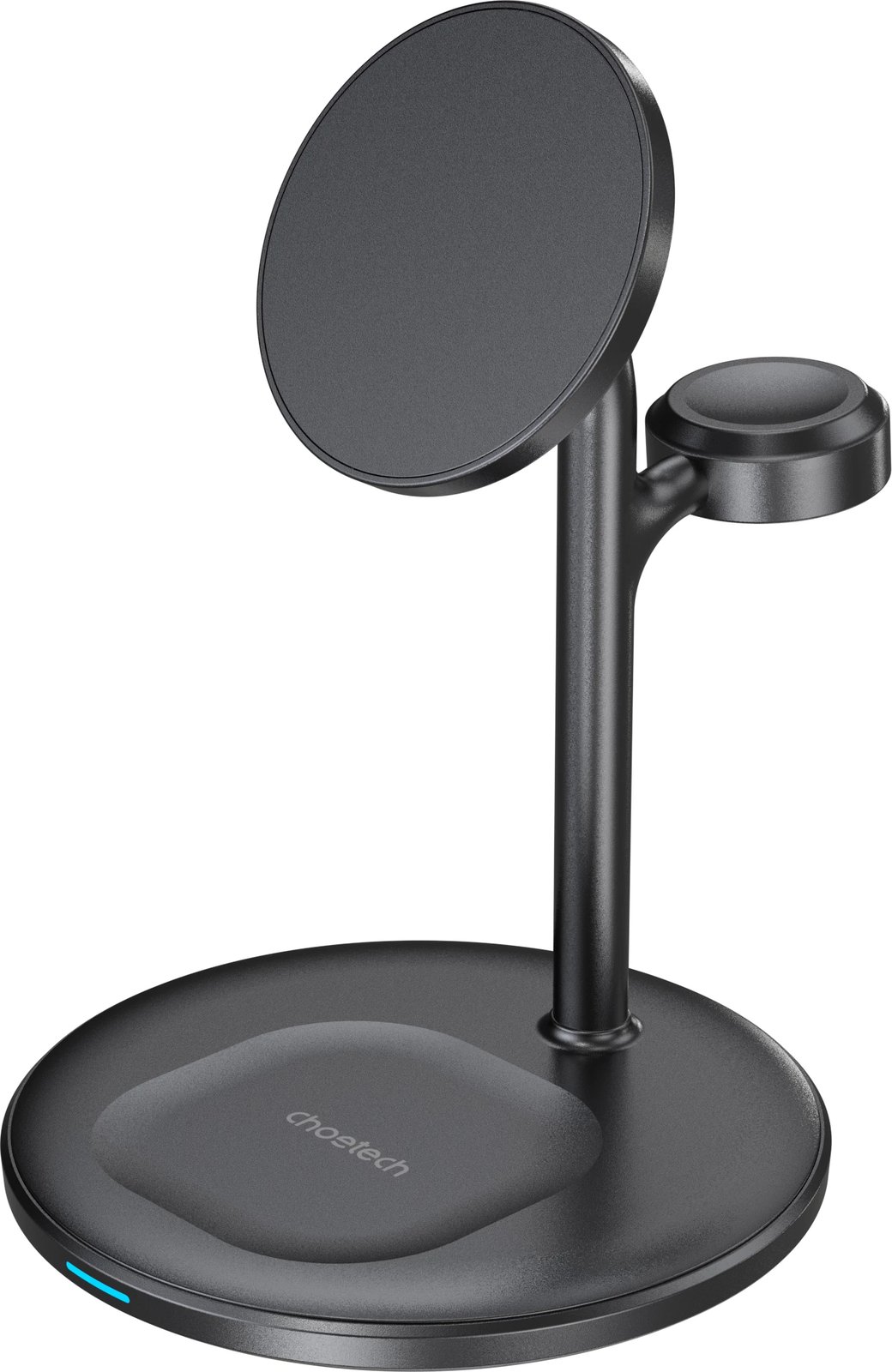 Stacion karikimi wireless 3-në-1 Choetech T585-F për iPhone 12/13/14, AirPods Pro dhe Apple Watch, USB-C, 15W, Zi