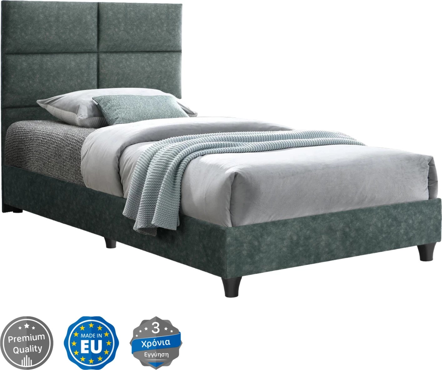 Krevat MILO FH652.27, material lëkure NUBUCK, 90x200 cm