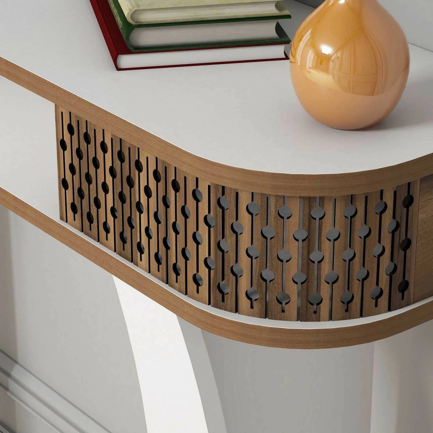 Bufe Damla, ngjyrë e bardhë, me pasqyrë