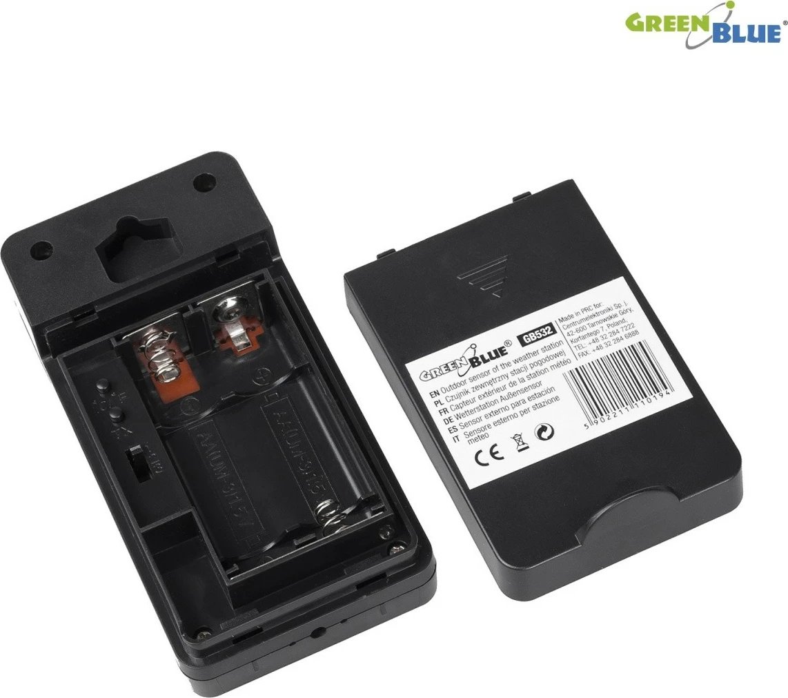 Sensor i jashtëm GreenBlue GB532 për stacion moti, i zi