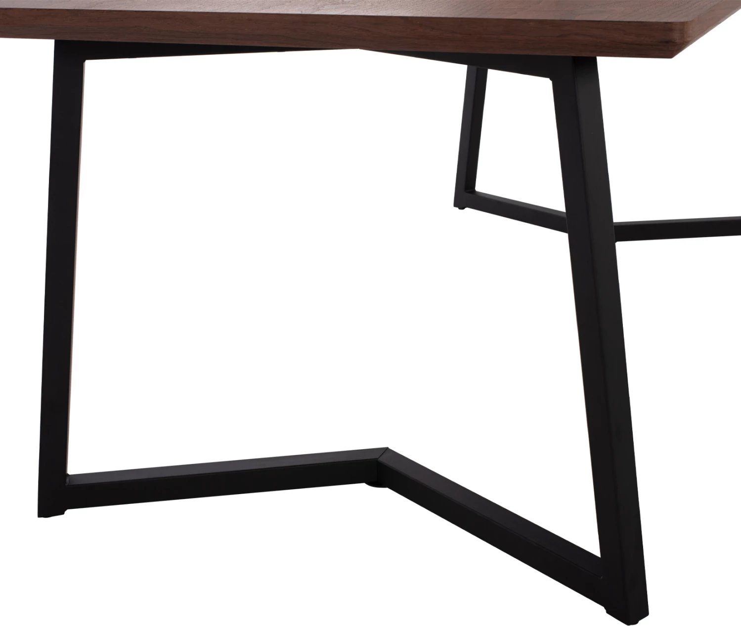 Tavolinë ngrënie JAY FH9304.02 MDF sipërfaqe ngjyrë arre këmbë metali 200x100x75H