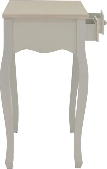 Konsolë Joliene Inart ngjyrë natyrale-antike e bardhë mdf 80x40x75cm