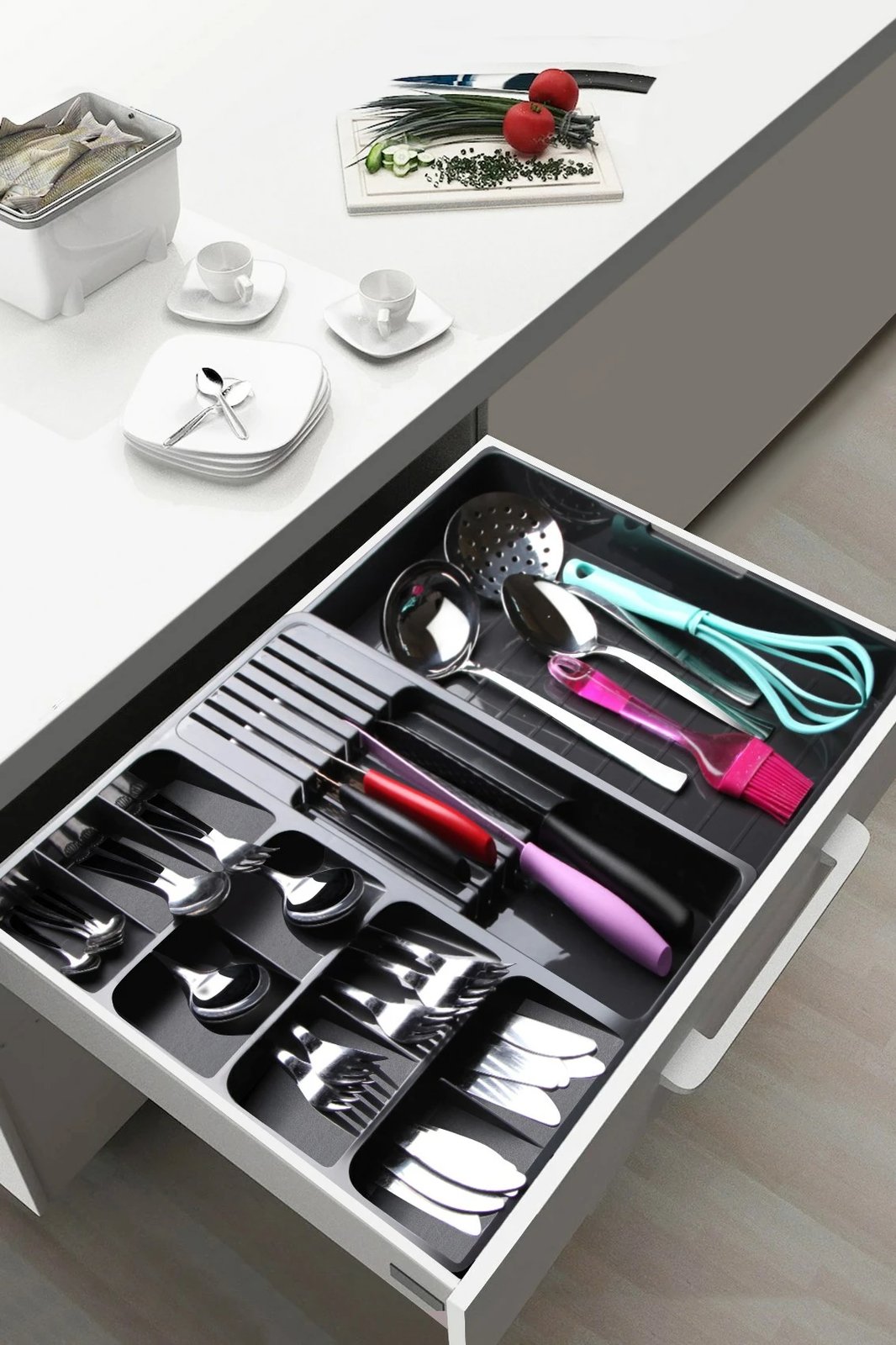 Mbajtës për takëme, ngjyrë gri, KASNDY01-GRY, 50x40x6.5 cm