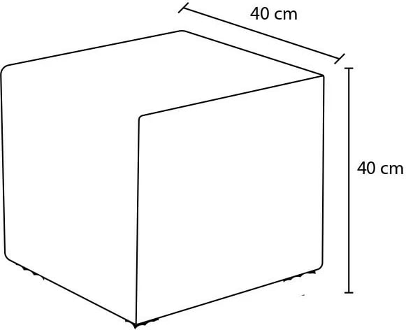 Puf Asos, ngjyrë antracit, Atelier del Sofa