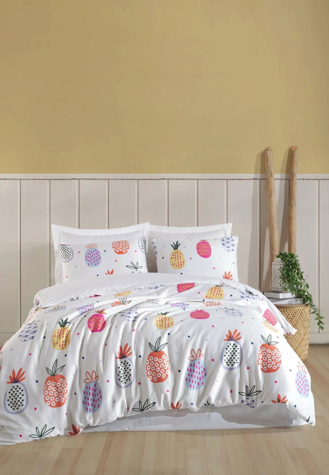 Set mbulesë për jorgan dopio, saten, L'essentiel, Iva - ngjyra të përziera