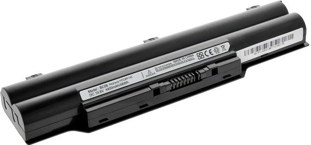 Bateri laptop Mitsu për Fujitsu E8310/S7110, 4400 mAh, 48 Wh, Li-ion, e zezë
