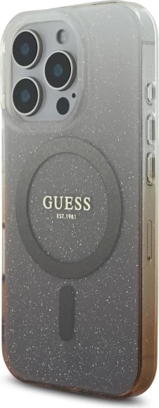 Mbështjellës Guess IML Glitter Gradient MagSafe për iPhone 16 Pro, Kafe Mbështjellës Guess IML Glitter Gradient MagSafe për iPhone 16 Pro, Kafe