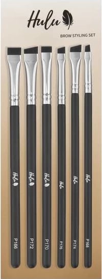 Set furçash për vetulla Hulu Brow Styling Set për femra 6 copë