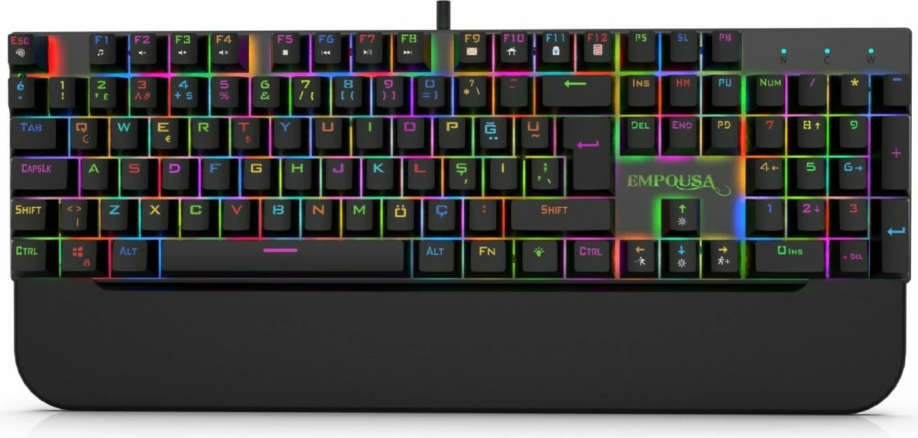 Tastierë gaming Incase IKG-443 mekanike, RGB, full-size, e zezë