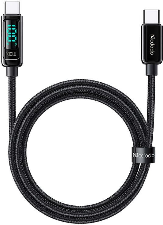 Kabllo USB-C në USB-C Mcdodo CA-8820, 1.2m, 100W, e zezë