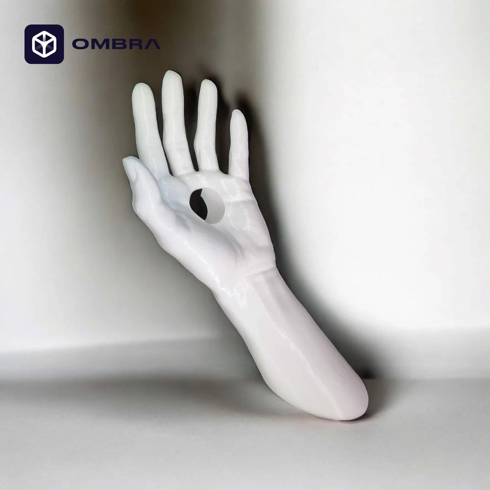 Mbajtëse për shishe të verës "Hand Wine Holder", e bardhë