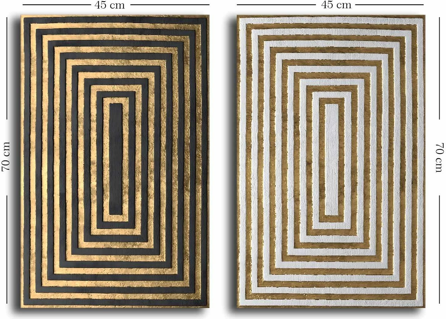 Pikturë dekorative në kanavacë (2 copë), Wallity, 2P4570GSC-012