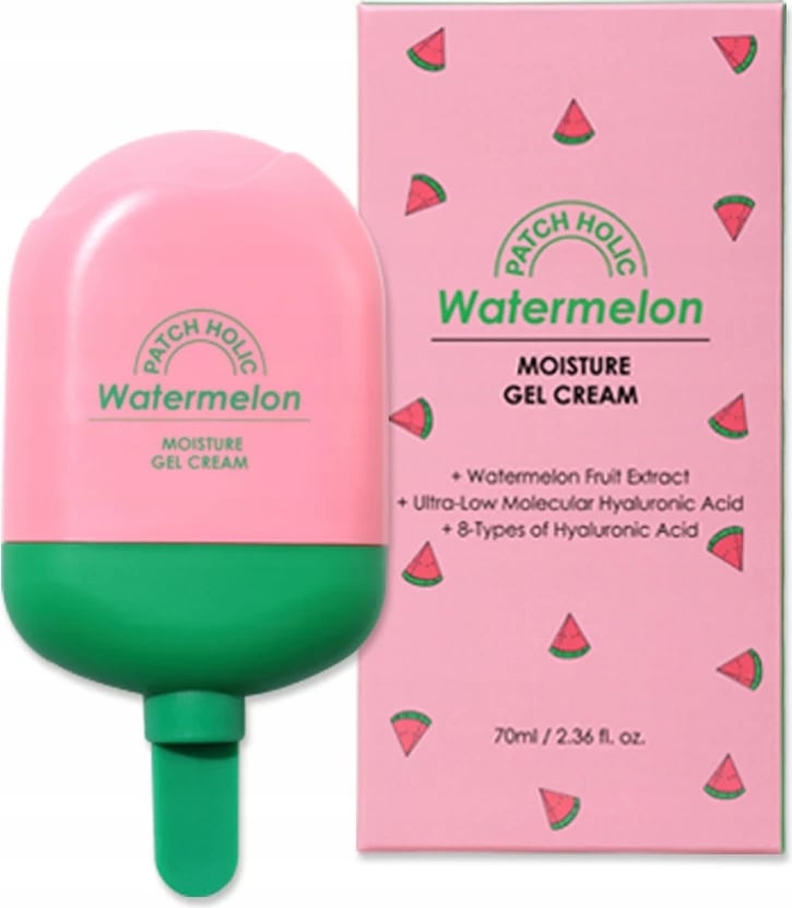 Krem-gel për fytyrë PATCH HOLIC Watermelon Moisture Gel Cream për femra, 70ml
