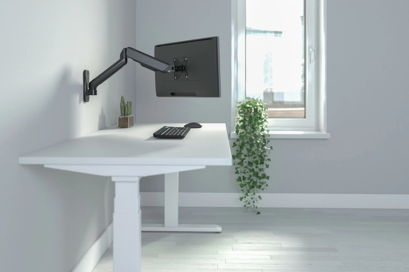 Mbajtëse muri për monitor Digitus, universal, me gaz, 32 inç, e zezë