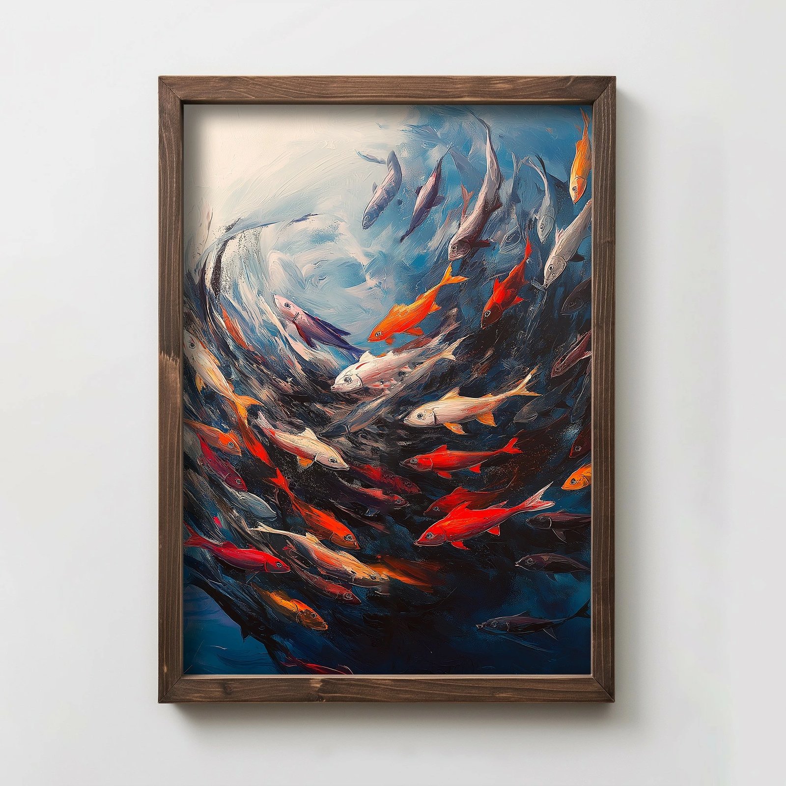 Pikturë dekorative me kornizë MDF, Wallity, TUN063-L, shumëngjyrëshe, 35x47x2cm