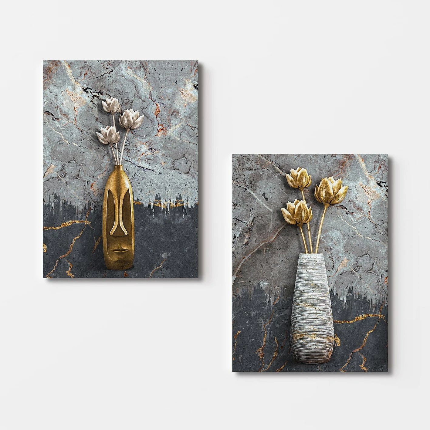 Pikturë dekorative në kanavacë (2 copë), Wallity, 2KNV4305, 50x70