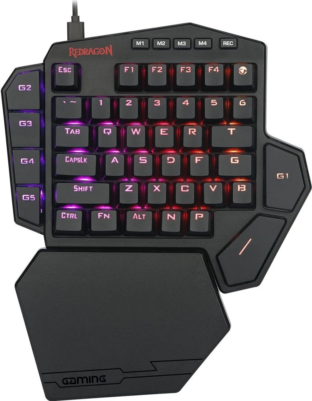 Tastierë për një dorë Redragon K585 DITI, me RGB
