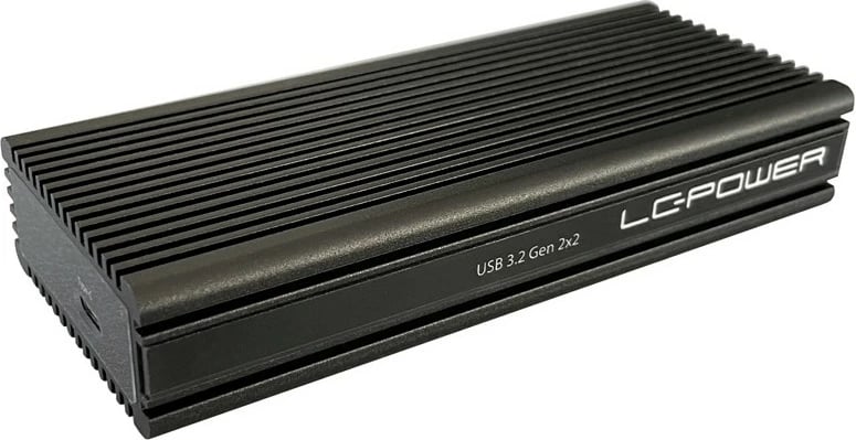 Kasë SSD LC-Power LC-M2-C-NVME-2X2, M.2, PCI Express, USB 3.2 Gen 2x2, e zezë
