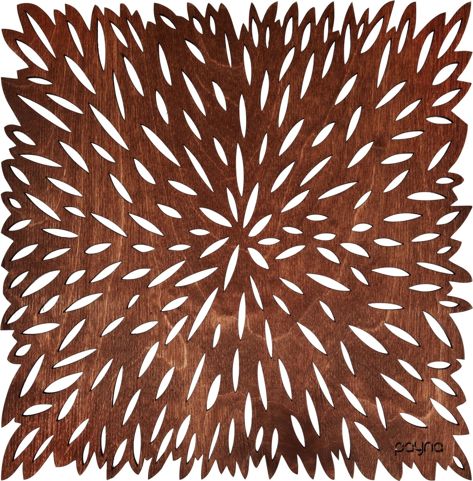 Nënshtrues tavoline prej druri, ngjyrë rozë, set prej 4 copësh, Hermia, dizajn me maje