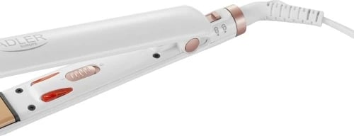 Drejtues flokësh, Adler, AD 2317, pllaka qeramike lundruese 25x90mm, 200°C, 35W, e bardhë/ari rozë