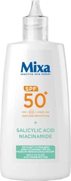 Krem fytyre matifikues për femra Mixa Mattifying Ultra-Light Protective Cream SPF50, 40ml
