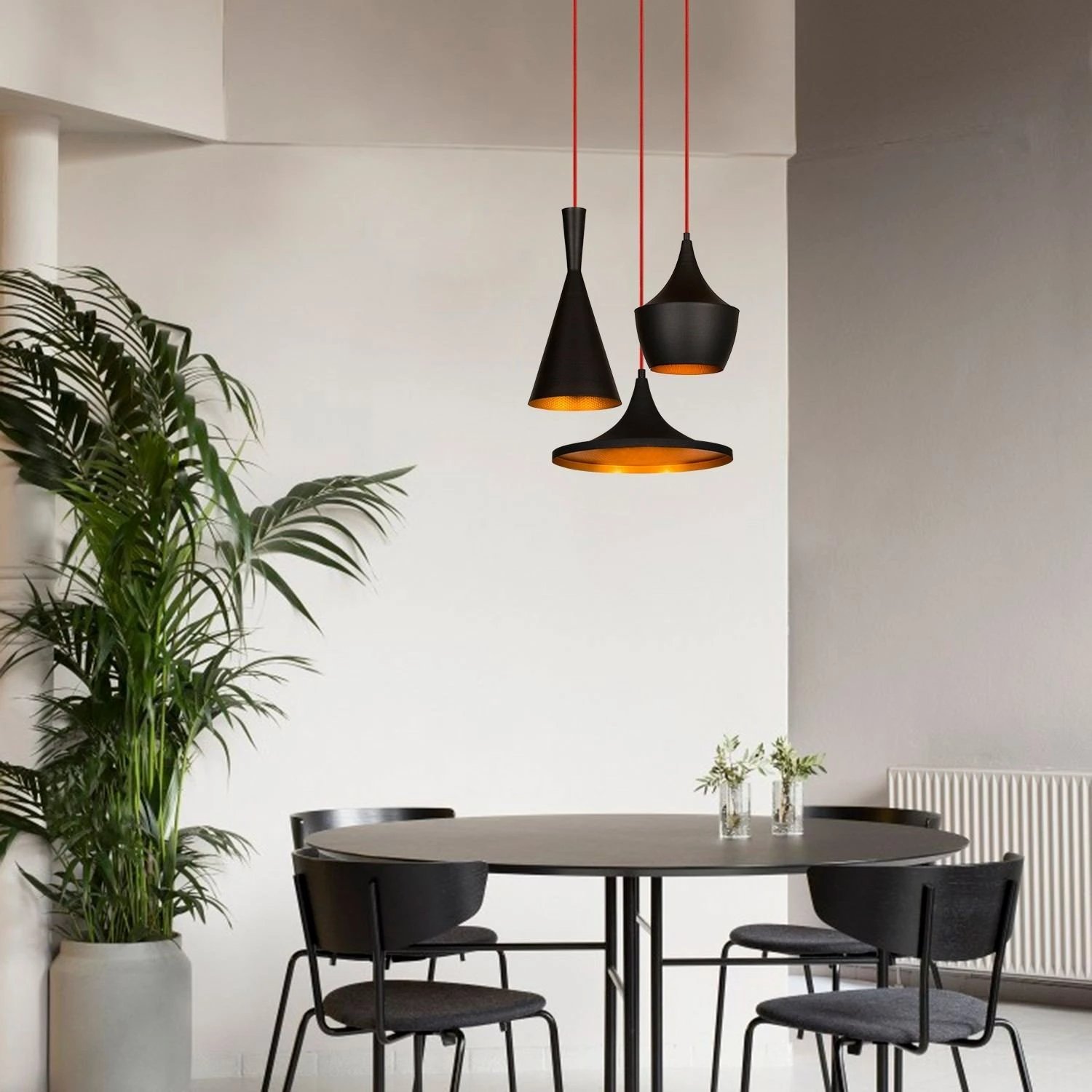 Llambadar modern Opviq, Elmas - 3556, ngjyrë e zezë dhe ari