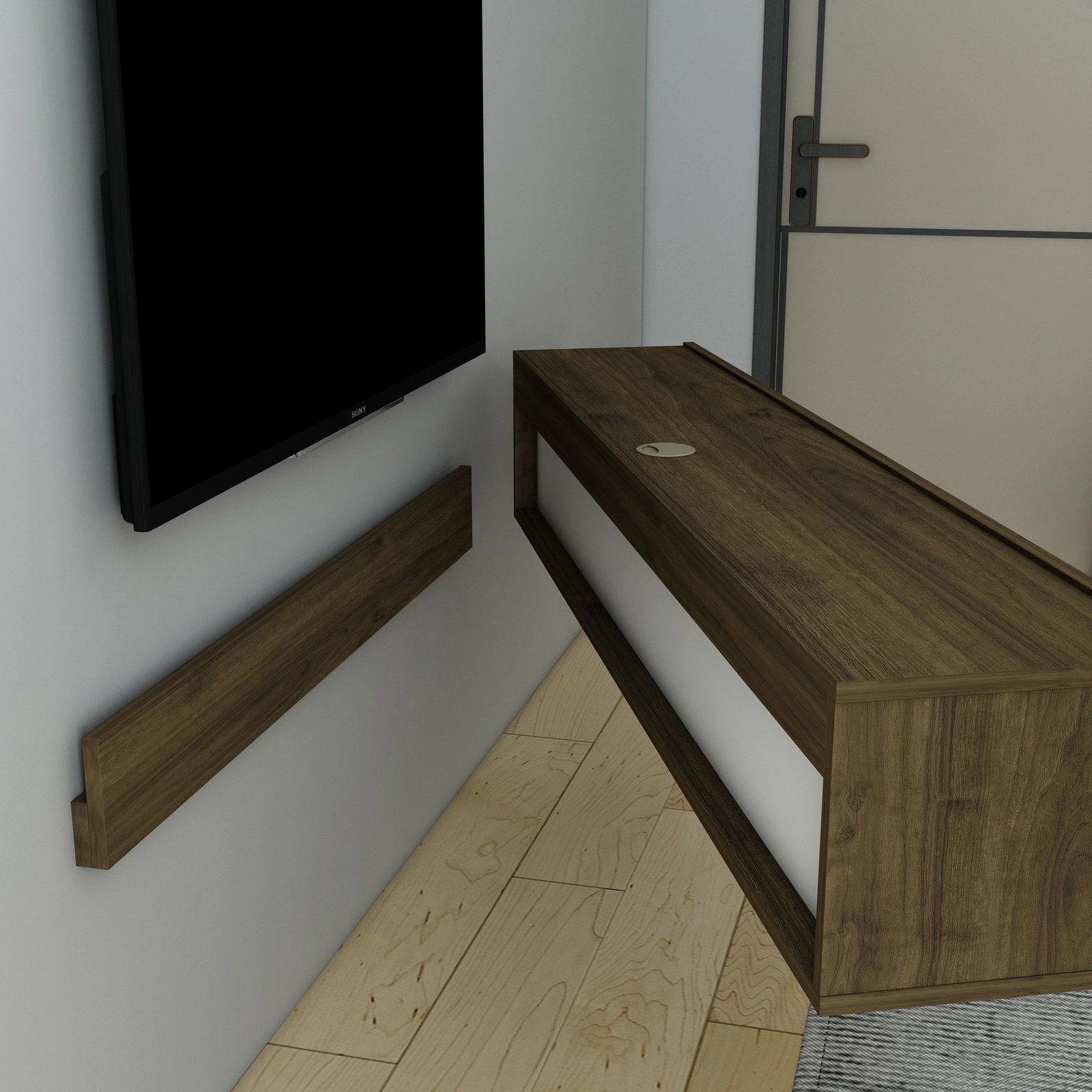 Komodë për TV Skye Decor, ngjyrë arre, Denby