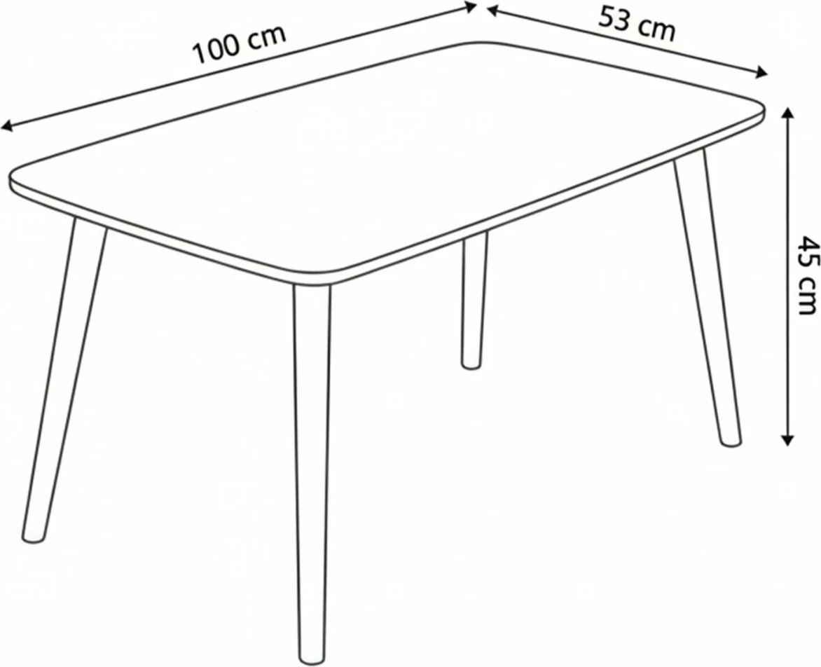 Tavolinë kafeje Skye Decor, ngjyrë lisi, Luci