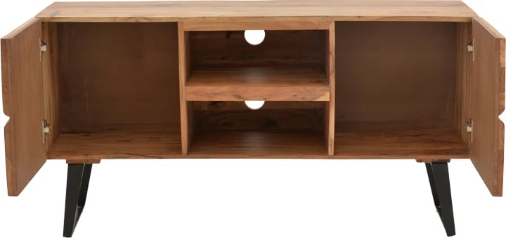 Komodë TV Dervie dru akacie natyral 130x43.5x66.5cm