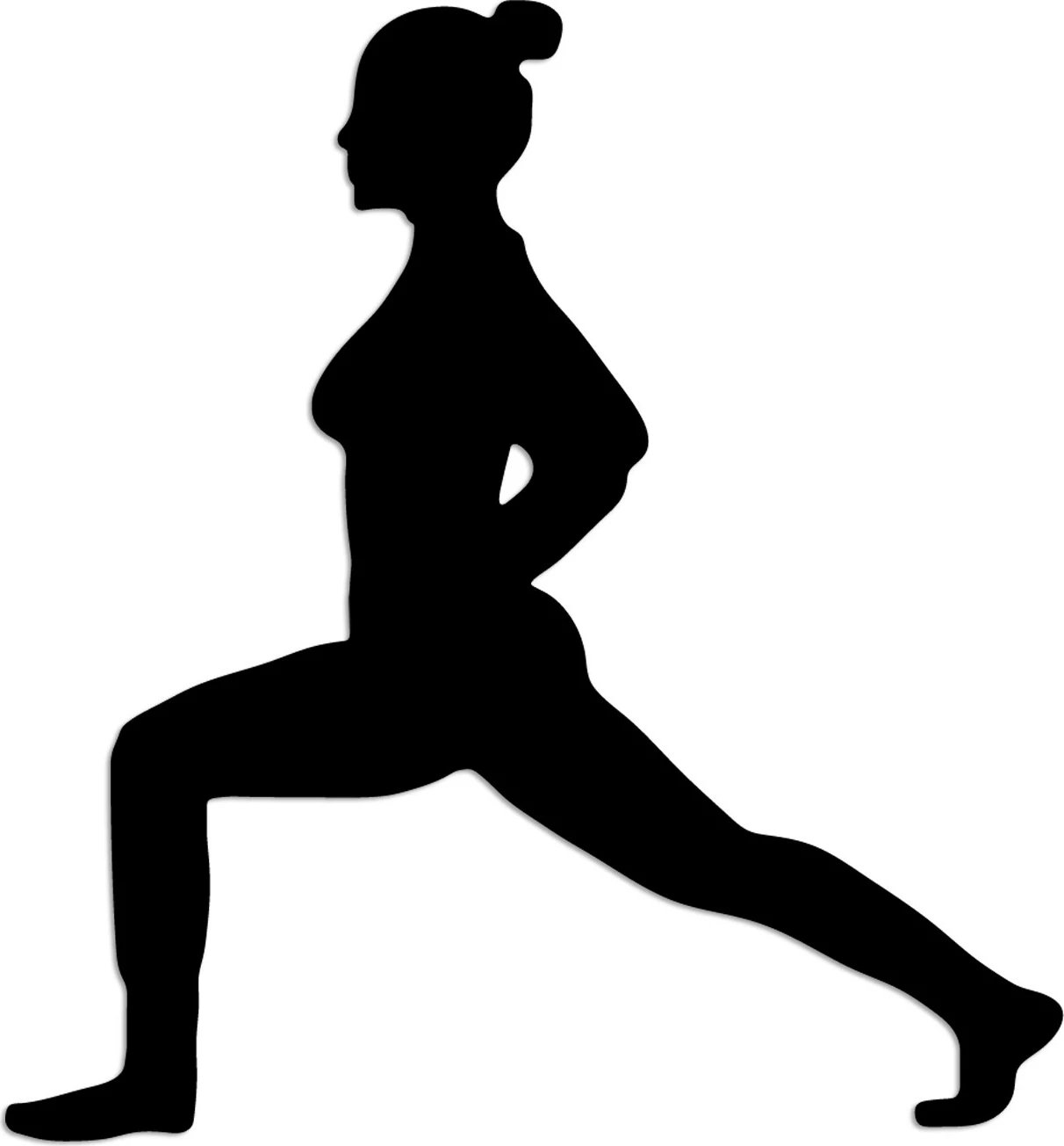 Aksesor dekorativ metalik për mur, Wallity, Yoga 4, ngjyrë e zezë, 51x55cm