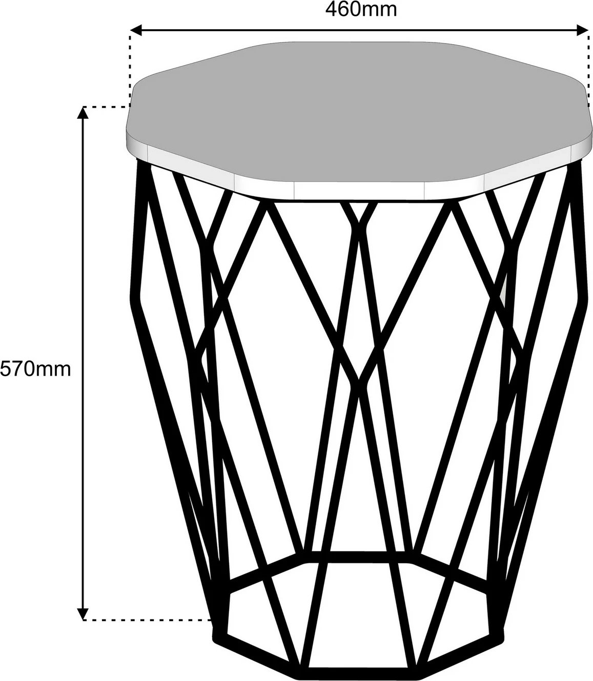 Tavolinë anësore Skye Decor, Sofya, krem