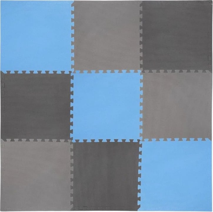 Tapet puzzle për fitnes ONE FITNESS, gri-blu