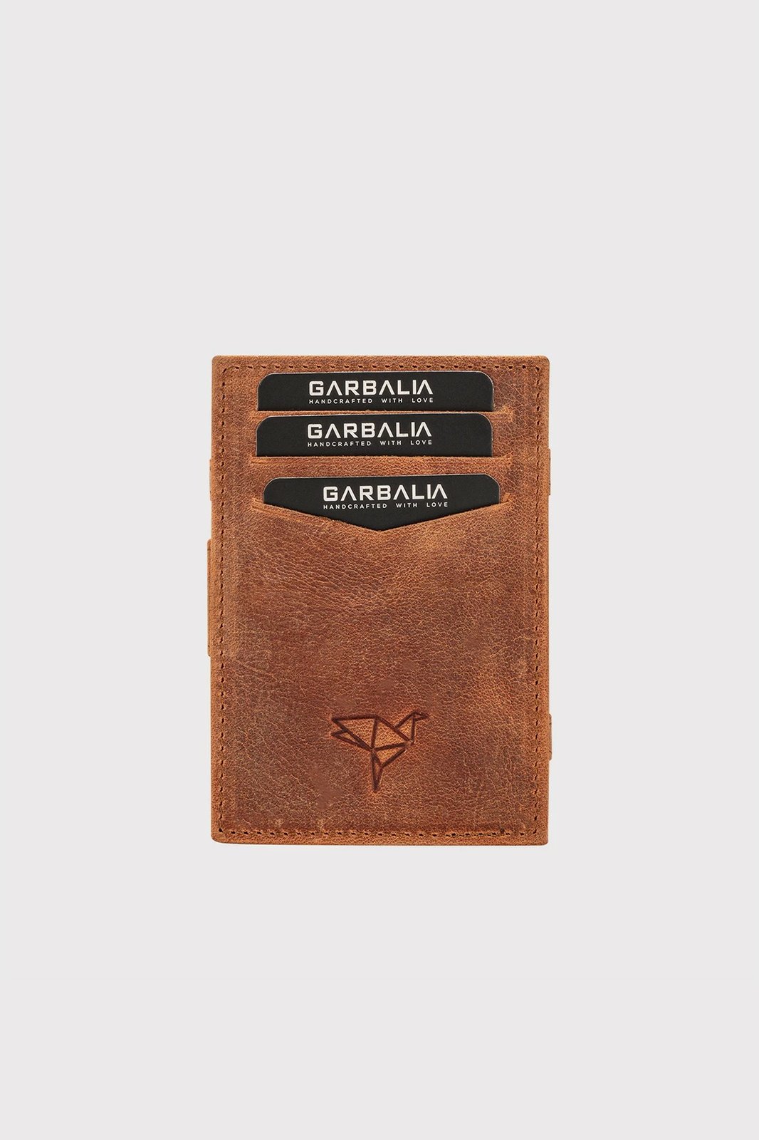 Mbajtës kartelash Zoozie Bags, Magic, lëkurë natyrale, ngjyrë tan