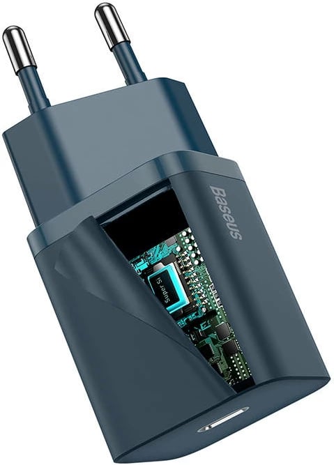 Karikues i shpejtë Baseus Super Si Quick Charger 1C, 20W, USB-C, Blu