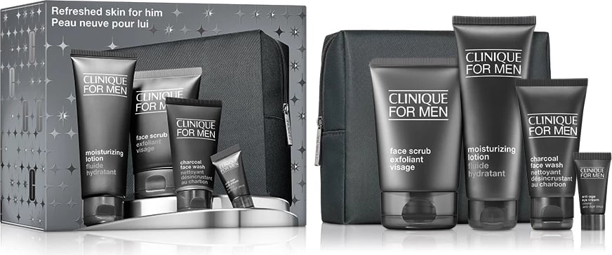 Set për kujdes fytyre për meshkuj Clinique For Men Refreshed Skin for Him, 5 copë
