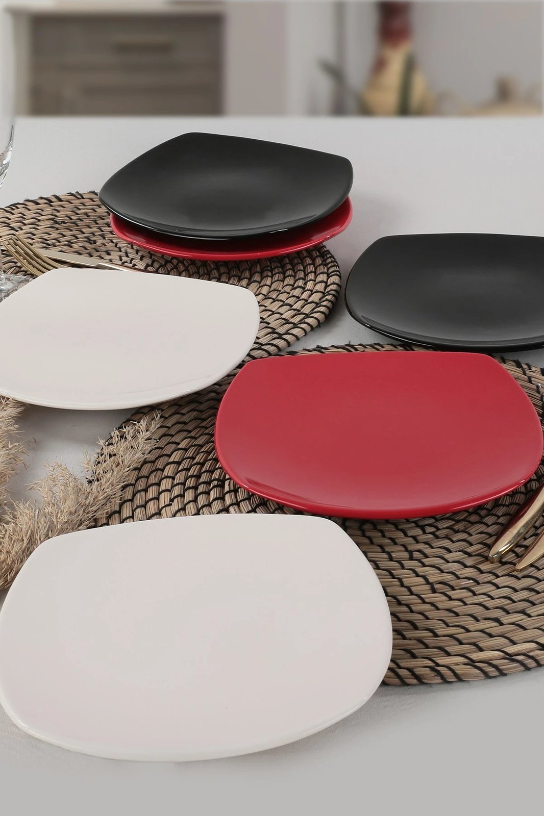 Set pjatash ëmbëlsirash, shumëngjyrëshe, 6 copë, Hermia Concept, ST001306F20XA000000MAYD100