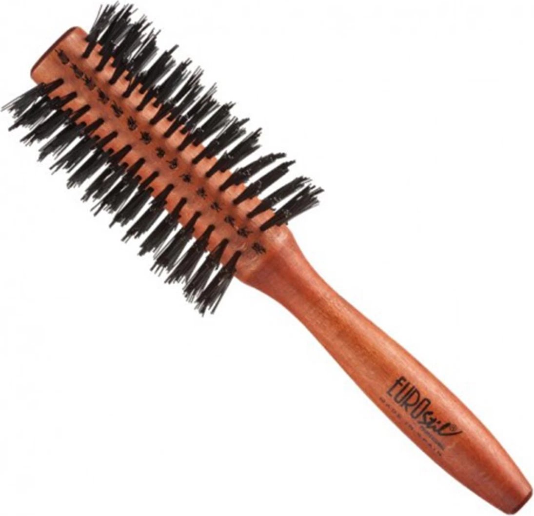 Brushë rrethore flokësh Eurostil prej druri 24mm unisex