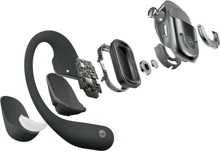 Kufje sportive pa tela, Shokz, OpenFit 2 T920BK, e zezë